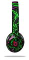 WraptorSkinz Skin Decal Wrap compatible with Beats Solo 2 and Solo 3 Wireless Headphones Twisted Garden Green and Hot Pink Skin Only (HEADPHONES NOT INCLUDED)