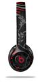 WraptorSkinz Skin Decal Wrap compatible with Beats Solo 2 and Solo 3 Wireless Headphones Twisted Garden Gray and Red Skin Only (HEADPHONES NOT INCLUDED)