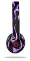 WraptorSkinz Skin Decal Wrap compatible with Beats Solo 2 and Solo 3 Wireless Headphones Metal Flames Purple Skin Only (HEADPHONES NOT INCLUDED)