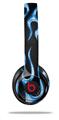 WraptorSkinz Skin Decal Wrap compatible with Beats Solo 2 and Solo 3 Wireless Headphones Metal Flames Blue Skin Only (HEADPHONES NOT INCLUDED)