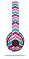 WraptorSkinz Skin Decal Wrap compatible with Beats Solo 2 and Solo 3 Wireless Headphones Zig Zag Teal Pink Purple Skin Only (HEADPHONES NOT INCLUDED)