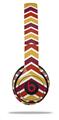 WraptorSkinz Skin Decal Wrap compatible with Beats Solo 2 and Solo 3 Wireless Headphones Zig Zag Yellow Burgundy Orange Skin Only (HEADPHONES NOT INCLUDED)