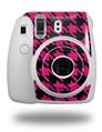 WraptorSkinz Skin Decal Wrap compatible with Fujifilm Mini 8 Camera Houndstooth Hot Pink on Black (CAMERA NOT INCLUDED)