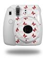 WraptorSkinz Skin Decal Wrap compatible with Fujifilm Mini 8 Camera Pastel Butterflies Red on White (CAMERA NOT INCLUDED)
