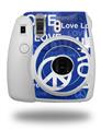 WraptorSkinz Skin Decal Wrap compatible with Fujifilm Mini 8 Camera Love and Peace Blue (CAMERA NOT INCLUDED)