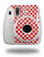 WraptorSkinz Skin Decal Wrap compatible with Fujifilm Mini 8 Camera Checkered Canvas Red and White (CAMERA NOT INCLUDED)