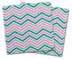 Vinyl Craft Cutter Designer 12x12 Sheets Zig Zag Teal Pink and Gray - 2 Pack