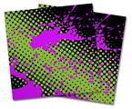 Vinyl Craft Cutter Designer 12x12 Sheets Halftone Splatter Hot Pink Green - 2 Pack