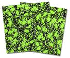 Vinyl Craft Cutter Designer 12x12 Sheets Scattered Skulls Neon Green - 2 Pack