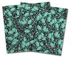 Vinyl Craft Cutter Designer 12x12 Sheets Scattered Skulls Seafoam Green - 2 Pack