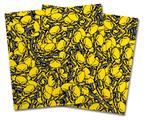 Vinyl Craft Cutter Designer 12x12 Sheets Scattered Skulls Yellow - 2 Pack