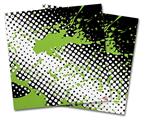 Vinyl Craft Cutter Designer 12x12 Sheets Halftone Splatter Green White - 2 Pack
