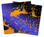 Vinyl Craft Cutter Designer 12x12 Sheets Halftone Splatter Orange Blue - 2 Pack