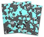 Vinyl Craft Cutter Designer 12x12 Sheets WraptorCamo Old School Camouflage Camo Neon Teal - 2 Pack