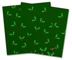 Vinyl Craft Cutter Designer 12x12 Sheets Christmas Holly Leaves on Green - 2 Pack
