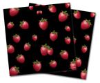 Vinyl Craft Cutter Designer 12x12 Sheets Strawberries on Black - 2 Pack