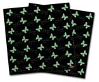 Vinyl Craft Cutter Designer 12x12 Sheets Pastel Butterflies Green on Black - 2 Pack
