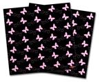 Vinyl Craft Cutter Designer 12x12 Sheets Pastel Butterflies Pink on Black - 2 Pack