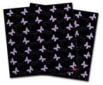 Vinyl Craft Cutter Designer 12x12 Sheets Pastel Butterflies Purple on Black - 2 Pack