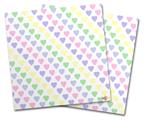 Vinyl Craft Cutter Designer 12x12 Sheets Pastel Hearts on White - 2 Pack