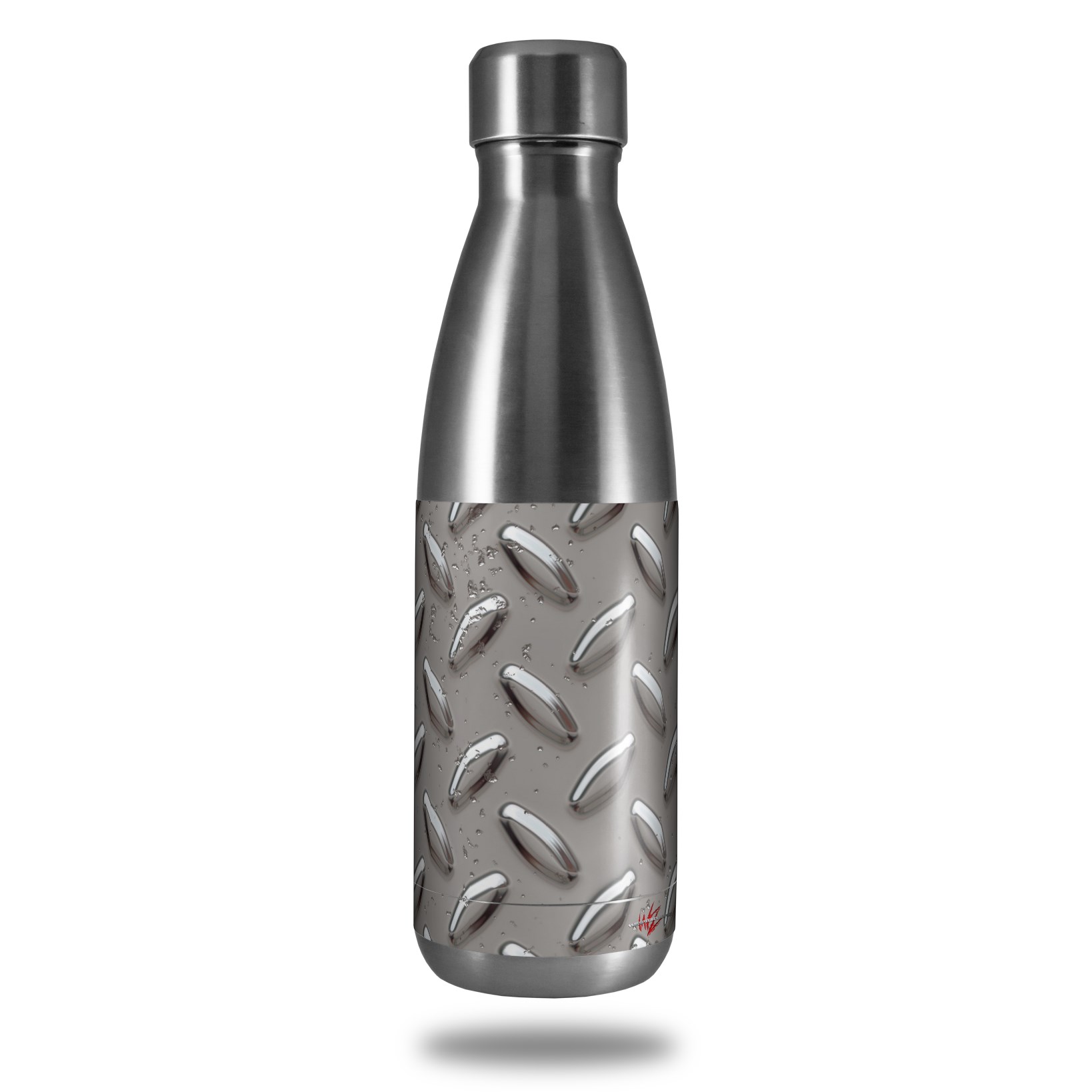 RTIC Water Bottle 17oz Skin Wraps Diamond Plate Metal 02