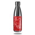 Skin Decal Wrap for RTIC Water Bottle 17oz Triangle Mosaic Red (BOTTLE NOT INCLUDED)
