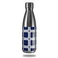 Skin Decal Wrap for RTIC Water Bottle 17oz Squared Navy Blue (BOTTLE NOT INCLUDED)