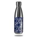 Skin Decal Wrap for RTIC Water Bottle 17oz Wavey Navy Blue (BOTTLE NOT INCLUDED)