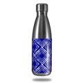 Skin Decal Wrap for RTIC Water Bottle 17oz Wavey Royal Blue (BOTTLE NOT INCLUDED)