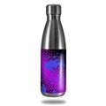 Skin Decal Wrap for RTIC Water Bottle 17oz Halftone Splatter Blue Hot Pink (BOTTLE NOT INCLUDED)