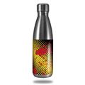 Skin Decal Wrap for RTIC Water Bottle 17oz Halftone Splatter Yellow Red (BOTTLE NOT INCLUDED)
