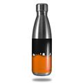 Skin Decal Wrap for RTIC Water Bottle 17oz Ripped Colors Black Orange (BOTTLE NOT INCLUDED)