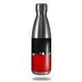 Skin Decal Wrap for RTIC Water Bottle 17oz Ripped Colors Black Red (BOTTLE NOT INCLUDED)