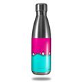 Skin Decal Wrap for RTIC Water Bottle 17oz Ripped Colors Hot Pink Neon Teal (BOTTLE NOT INCLUDED)