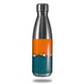 Skin Decal Wrap for RTIC Water Bottle 17oz Ripped Colors Orange Seafoam Green (BOTTLE NOT INCLUDED)