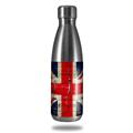 Skin Decal Wrap for RTIC Water Bottle 17oz Painted Faded and Cracked Union Jack British Flag (BOTTLE NOT INCLUDED)