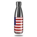 Skin Decal Wrap for RTIC Water Bottle 17oz USA American Flag 01 (BOTTLE NOT INCLUDED)