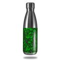 Skin Decal Wrap for RTIC Water Bottle 17oz Scattered Skulls Green (BOTTLE NOT INCLUDED)