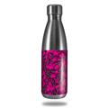 Skin Decal Wrap for RTIC Water Bottle 17oz Scattered Skulls Hot Pink (BOTTLE NOT INCLUDED)