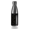 Skin Decal Wrap for RTIC Water Bottle 17oz Diamond Plate Metal 02 Black (BOTTLE NOT INCLUDED)