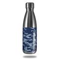 Skin Decal Wrap for RTIC Water Bottle 17oz WraptorCamo Digital Camo Navy (BOTTLE NOT INCLUDED)