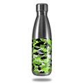 Skin Decal Wrap for RTIC Water Bottle 17oz WraptorCamo Digital Camo Neon Green (BOTTLE NOT INCLUDED)