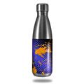 Skin Decal Wrap for RTIC Water Bottle 17oz Halftone Splatter Orange Blue (BOTTLE NOT INCLUDED)