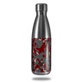 Skin Decal Wrap for RTIC Water Bottle 17oz WraptorCamo Old School Camouflage Camo Red Dark (BOTTLE NOT INCLUDED)