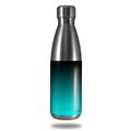 Skin Decal Wrap for RTIC Water Bottle 17oz Smooth Fades Neon Teal Black (BOTTLE NOT INCLUDED)