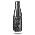 Skin Decal Wrap for RTIC Water Bottle 17oz Marble Granite 06 Black Gray (BOTTLE NOT INCLUDED)