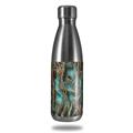 Skin Decal Wrap for RTIC Water Bottle 17oz WraptorCamo Grassy Marsh Camo Neon Teal (BOTTLE NOT INCLUDED)