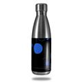 Skin Decal Wrap for RTIC Water Bottle 17oz Lots of Dots Blue on Black (BOTTLE NOT INCLUDED)