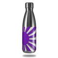 Skin Decal Wrap for RTIC Water Bottle 17oz Rising Sun Japanese Flag Purple (BOTTLE NOT INCLUDED)