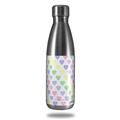 Skin Decal Wrap for RTIC Water Bottle 17oz Pastel Hearts on White (BOTTLE NOT INCLUDED)